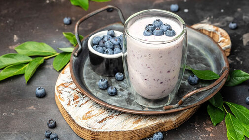 Blueberry smoothie.